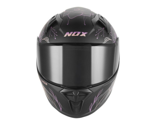 Шолом NOX Full Face N731 Scrappy Kid / Junior, колір матовий, чорний/рожевий, розмір L