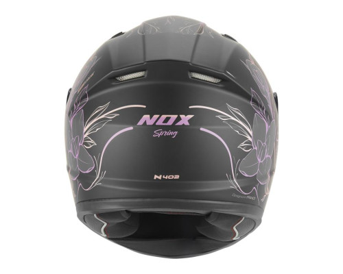 Шолом NOX Full Face N731 Scrappy Kid / Junior, колір матовий, чорний/рожевий, розмір L