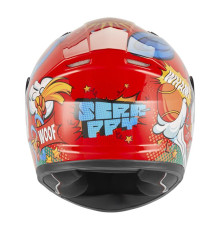 Шолом NOX Full Face N731 Scrappy Kid / Junior, колір червоний/синій/білий, розмір M