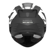 Шолом NOX Full Face з козирком N304S Revo, колір чорний/матовий білий, розмір XL