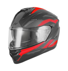 Шолом NOX Full Face з козирком N304S Revo, матовий, червоний/чорний, розмір M