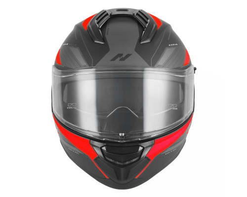 Шолом NOX Full Face з козирком N304S Revo, матовий, червоний/чорний, розмір M