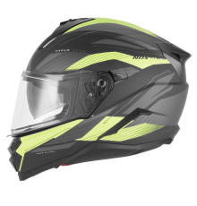 Шолом NOX Full Face з козирком N304S Revo, колір флуоресцентний, жовтий, матовий/чорний, розмір S