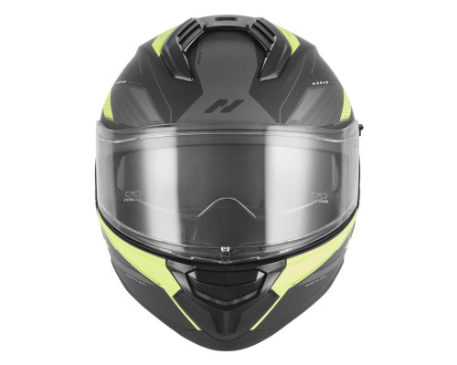 Шолом NOX Full Face з козирком N304S Revo, колір флуоресцентний, жовтий, матовий/чорний, розмір S