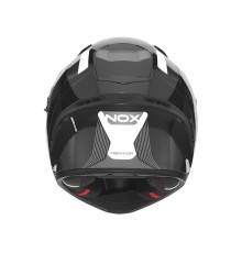 Шолом NOX Full Face з козирком N402 Mentor, колір чорний/білий, розмір L