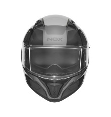 Шолом NOX Full Face з козирком N402 Mentor, колір чорний/сірий, розмір XL