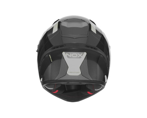 Шолом NOX Full Face з козирком N402 Mentor, колір чорний/сірий, розмір XL