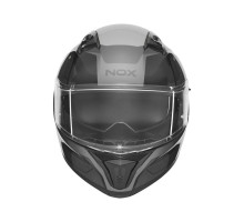 Шолом NOX Full Face з козирком N402 Mentor, колір чорний/сірий, розмір XS