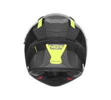 Шолом NOX Full Face з козирком N402 Mentor, колір чорний/флюоресцентний жовтий, розмір XL