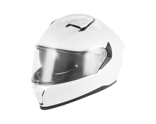 Шолом NOX Full Face з козирком N402, суцільний колір, глянцевий білий, розмір L