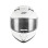 Шолом NOX Full Face з козирком N402, суцільний колір, глянцевий білий, розмір S