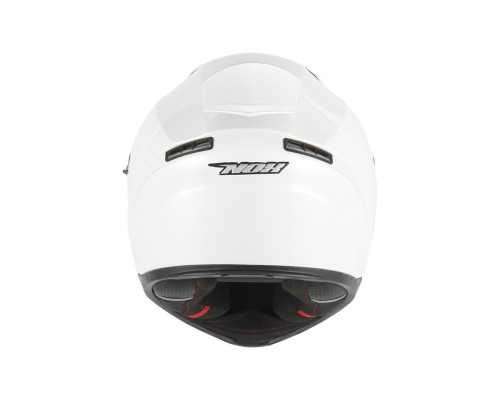 Шолом NOX Full Face з козирком N402, суцільний колір, глянцевий білий, розмір XL