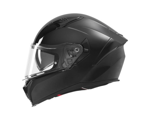 Шолом NOX Full Face з козирком N402, однотонний, глянцевий чорний, розмір L