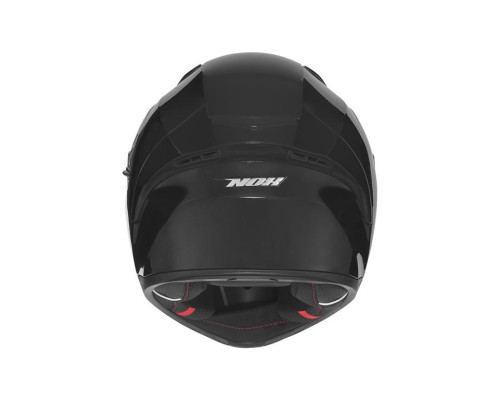 Шолом NOX Full Face з козирком N402, однотонний, глянцевий чорний, розмір M