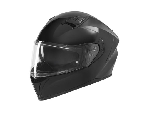 Шолом NOX Full Face з козирком N402, однотонний, глянцевий чорний, розмір M