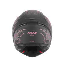 Шолом NOX Full Face з козирком N402, весняний колір, матовий чорний/рожевий, розмір S