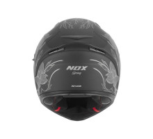 Шолом NOX Full Face з козирком N402, весняний, матовий, чорний/сріблястий, розмір S