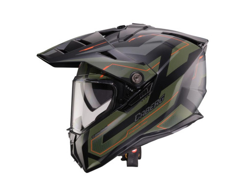 Шолом CABERG OFFROAD / TRAIL / ADVENTURE DUOSPORT (DUAL) TANAMI RANGER МАТОВИЙ ЧОРНИЙ/ЗЕЛЕНИЙ (ХАКИ)/ПОМАРАНЧЕВИЙ РОЗМІР L
