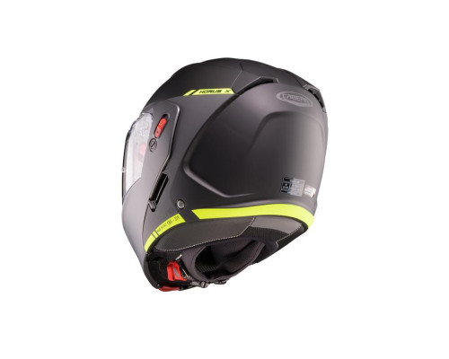Шолом CABERG FLIP-UP, модель Horus X-Ray, матовий, чорний/сірий/флюоресцентний жовтий, розмір L