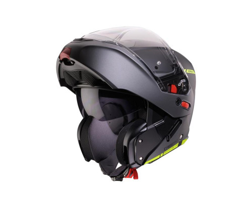 Шолом CABERG FLIP-UP, модель Horus X-Ray, матовий, чорний/сірий/флюоресцентний жовтий, розмір M