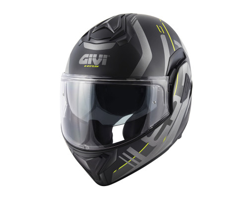 Шолом GIVI X.30 PULSAR - Передня ковзна задня частина - Чорний з матовою графікою - Розмір M / 58