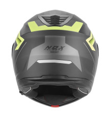 Шолом NOX FLIP-UP з козирком N968, колір змінний, матовий чорний/флюоресцентний жовтий, розмір XL