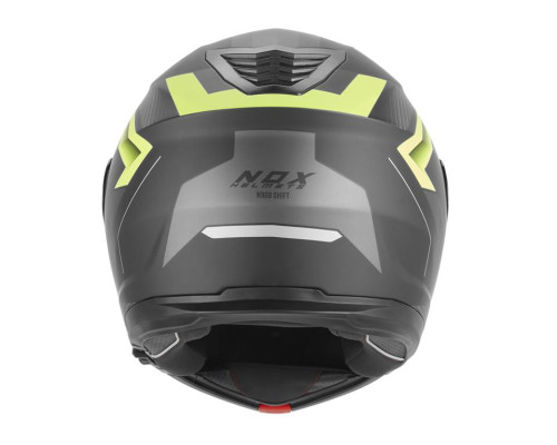 Шолом NOX FLIP-UP з козирком N968, колір змінний, матовий чорний/флюоресцентний жовтий, розмір XL