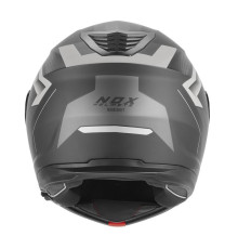 Шолом NOX FLIP-UP з козирком N968, колір змінний, чорний/матовий сріблястий, розмір XL