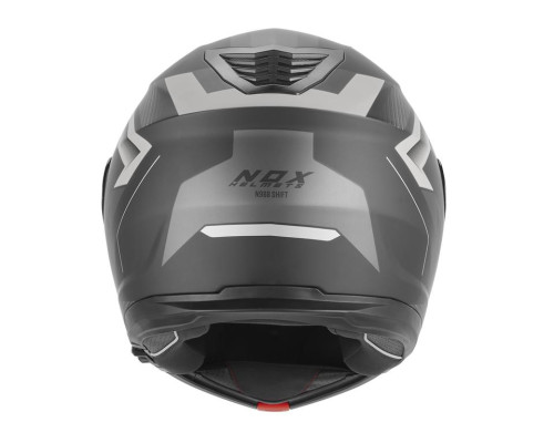 Шолом NOX FLIP-UP з козирком N968, колір змінний, чорний/матовий сріблястий, розмір XL