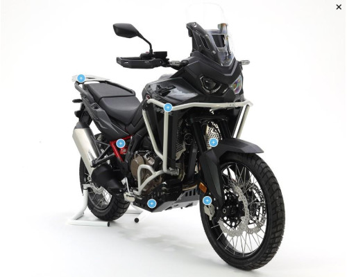 НОВІ АЛЮМІНІЄВІ ЗАХИСТИ ДВИГУНА ТА РАДІАТОРА CROSSPRO ДЛЯ HONDA CRF 1100L '24- КОЛІР МАТОВИЙ ЧОРНИЙ
