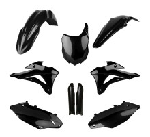 КОМПЛЕКТ ПЛАСТИКУ POLISPORT (ПОВНИЙ) KAWASAKI KX 250F '13-'16 W ВКЛЮЧАЄ ПЕРЕДНЮ ПЛАСТИНУ (8659200003) ТА КРИШКИ АМОРТИЗАТОРІВ (8351800002) ЧОРНОГО КОЛЬОРУ