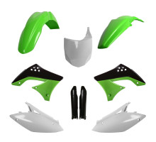 КОМПЛЕКТ ПЛАСТИКУ POLISPORT (ПОВНИЙ) KAWASAKI KX 450F '09-'11 W ВКЛЮЧАЄ ПЕРЕДНЮ ПЛАСТИНУ (8656800002) ТА ЗЕЛЕНІ КРИШКИ АМОРТИЗАТОРІВ (8351800002)
