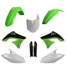 КОМПЛЕКТ ПЛАСТИКУ POLISPORT (ПОВНИЙ) KAWASAKI KX 450F '09-'11 W ВКЛЮЧАЄ ПЕРЕДНЮ ПЛАСТИНУ (8656800002) ТА ЗЕЛЕНІ КРИШКИ АМОРТИЗАТОРІВ (8351800002)