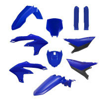 ПЛАСТИКОВИЙ КОМПЛЕКТ POLISPORT (ПОВНИЙ) YAMAHA YZ 450F '26 W ВКЛЮЧАЄ ПЕРЕДНЮ ПЛАСТИНУ (8681600001) ТА КРИШКИ АМОРТИЗАТОРІВ (8352300009) СИНІ
