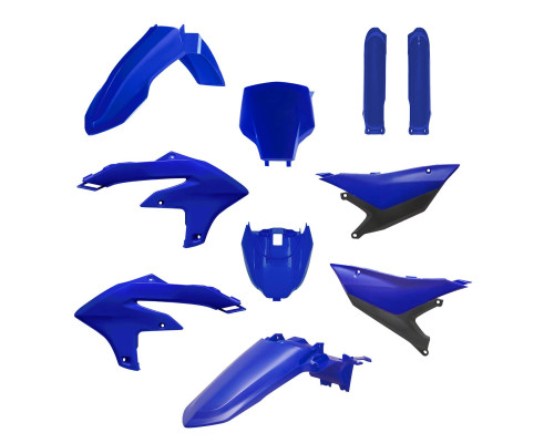 ПЛАСТИКОВИЙ КОМПЛЕКТ POLISPORT (ПОВНИЙ) YAMAHA YZ 450F '26 W ВКЛЮЧАЄ ПЕРЕДНЮ ПЛАСТИНУ (8681600001) ТА КРИШКИ АМОРТИЗАТОРІВ (8352300009) СИНІ