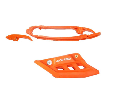 НАПРАВЛЯЮЧА ЛАНЦЮГА ACERBIS + КОМПЛЕКТ НАПРАВЛЯЮЧИХ KTM SX 85 25-26, HUSQVARNA TC 85 25-26, GAS GAS MC 85 25-'26 КОЛІР ПОМАРАНЧЕВИЙ