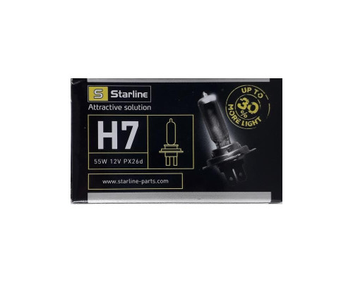 Лампочка STARLINE H7 12V 55W PX26D (+30% БІЛЬШЕ СВІТЛА)