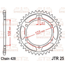 JT ЗАДНЯ ЗІРОЧКА 4606 58 APRILIA RS / REPLICA / TUONO '21-'23 (460658JT) (ланцюг 428)