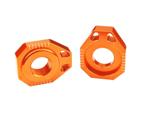 НОВИЙ НАТЯГАЧ ЗАДНЬОЇ МОСТІ SCAR RACING KTM 125-525 SX SX-F XC XC-F '13-'26, HUSQVARNA TC 125, FC 250-450 '16-'22, TC 250, FX 350/450 '17-'22 ПОМАРАНЧЕВИЙ