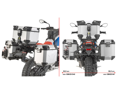 БІЧНА РАМКА КЕЙСА GIVI OUTBACK EVO - BMW R 12 G/S (25) - (УВАГА НА КЕЙС - ПРАВА ВСТАВКА)