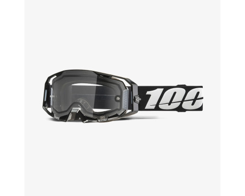 100% ARMATIC ENDURO MOTO ДВОЙНІ СКРИНЬКОВІ ЧОРНІ ОКУЛЯРИ - ПРОЗОРІ ЛІНЗИ - ЧОРНИЙ КОЛІР - ПРОЗОРІ ЛІНЗИ