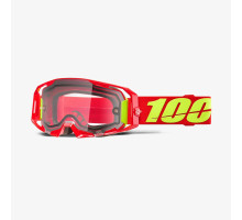 100% ARMATIC ENDURO MOTO ДВОЙНОСКРИННІ ЧЕРВОНІ ЗАХИСНІ ОКУЛЯРИ - ПРОЗОРІ ЛІНЗИ - ЧЕРВОНИЙ КОЛІР - ПРОЗОРІ ЛІНЗИ