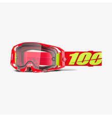 100% ARMATIC ENDURO MOTO ДВОЙНОСКРИННІ ЧЕРВОНІ ЗАХИСНІ ОКУЛЯРИ - ПРОЗОРІ ЛІНЗИ - ЧЕРВОНИЙ КОЛІР - ПРОЗОРІ ЛІНЗИ