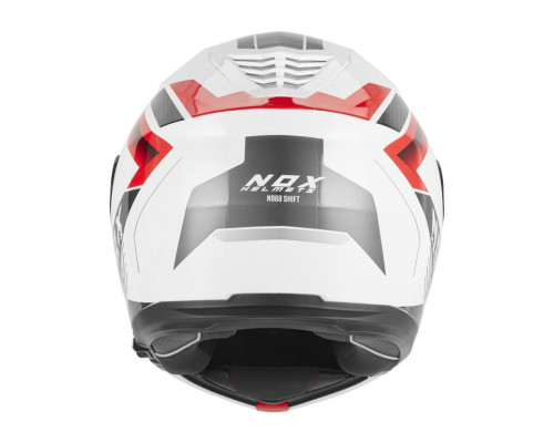 Шолом NOX FLIP-UP з козирком N968, колір змінний, чорний/червоний/білий, розмір XL