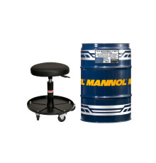 МОТОРНА ОЛИВА MANNOL 4T PLUS 10W40 НАПІВСИНЕТИЧНА (API SL, JASO MA/MA2) (7202) - РЕКЛАМНИЙ НАБІР З БОЧКИ 60 Л ЗІ СТІЛЬЦЕМ ДЛЯ МАЙСТЕРНІ BIKETEC