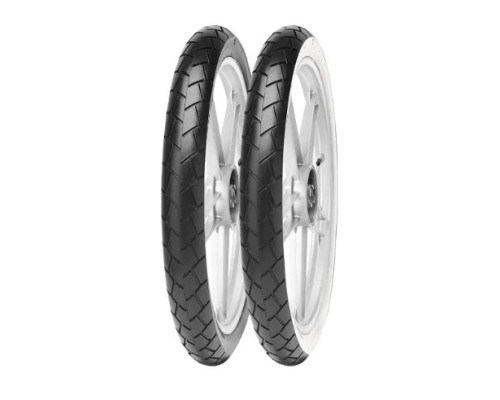 Шина MITAS 2.50-17 MC 11 WW БІЛА БІЧНА 43J TL/TT ПЕРЕДНЯ/ЗАДНЯ DOT 02/2026
