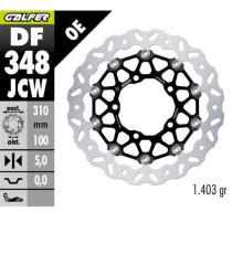 ПЕРЕДНІЙ ГАЛЬМІЙНИЙ ДИСК GALFER SUZUKI GSX-R 600 '06-'07; GSX-R 750 '06-'07; GSX-R 1000 '05-'08; M 109R BOULEVARD; VZR 1800 INTRUDER '06- (FLOATECH) (310X100X5MM)