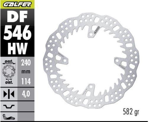 ЗАДНІЙ ГАЛЬМУДНИЙ ДИСК GALFER DUCATI DESMO 450MX '24-'26 (240x114x4 мм) SHARK ENDURO MX