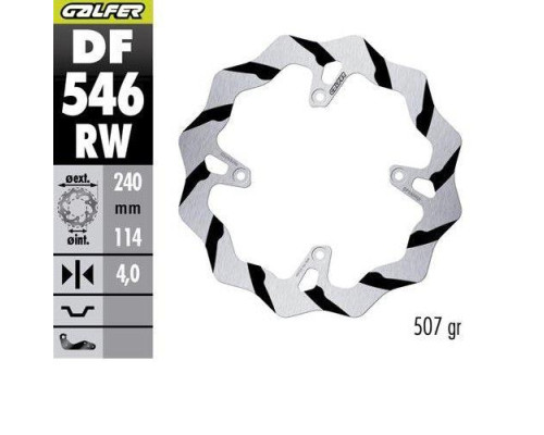 ЗАДНІЙ ГАЛЬМУДИЙ ДИСК GALFER DUCATI DESMO 450MX '24-'26 (240X114X4MM) W З РЕЗИНКАМИ ENDURO MX