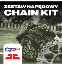 ПОВНИЙ КОМПЛЕКТ ПРИВОДУ CZ HONDA CRF 1000 AFRICA TWIN (A, D, L, DCT, ADVENTURE) '16-'19, CRF 1100 L (DCT, ADVENTURE) '20-'25 (16/42/525DZX-124SL) (ЗІРОЧКИ JT, ХРОМОВАНИЙ ЛАНЦЮГ CZ DZX, КІЛЬЦЕВА ГАЙКА)